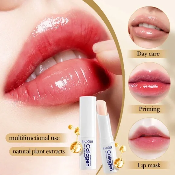 SADOER Lip Balm with x10 Times Collagen Content, Anti-Cracking, Repairing Pack 4 - Picture 5 of 5